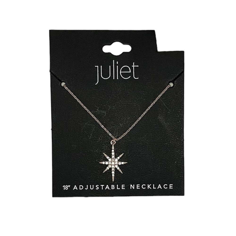 Juliet Star Pendant Gold-Tone 18” Adjustable Necklace